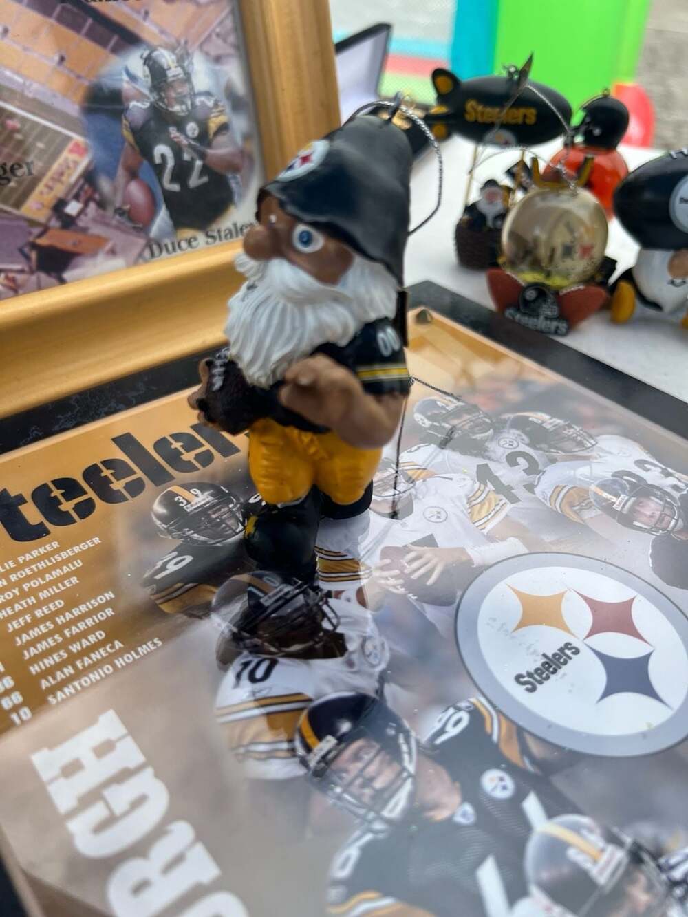 Pittsburgh Steelers Football Gnome Christmas Ornament